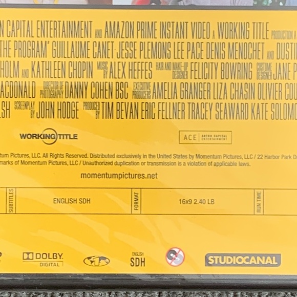 The Program (DVD, 2016) Studio Canal Momentum New Sealed - Picture 8 of 9